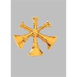 Insignia, 3 Bugle Cutout Gold