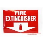 Sign,Vinyl,Fire Extg,12x8,Arro