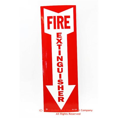 Sign,Vinyl,Fire Extg,4x12,Arro