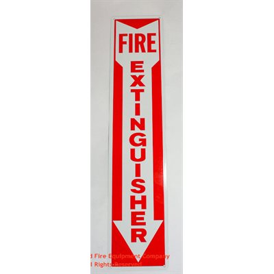 Sign,Vinyl,Fire Extg,4x18,Arro