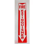 Sign,Vinyl,Fire Extg,4x18,Arro