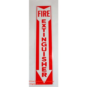 Sign,Vinyl,Fire Extg,4x18,Arro